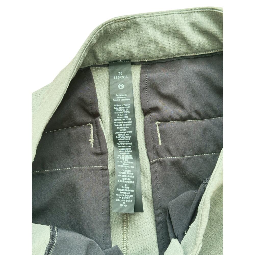 Lululemon Mens Commission Slim Fit Pants Ventlight Size 29 Grey Sage Casual - Picture 5 of 7